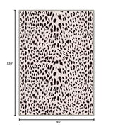 Leopard Print Rugs 8x10 Washable Area Carpet for Living Room Bedroom