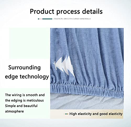 YOPOIY Super Soft Futon Cover Printed Futon Slipcover Fitted Non-Slip Armless Sofa Cover with Elastic Bottom Washable Futon Sofa Protector for Pets -16-190-220cm