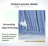 YOPOIY Super Soft Futon Cover Printed Futon Slipcover Fitted Non-Slip Armless Sofa Cover with Elastic Bottom Washable Futon Sofa Protector for Pets -16-190-220cm