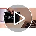 11.5” Extra Large Digital Wall Clock with Date and Day of Week , Electric Desk Clock for Seniors, Large Display Alarm Clock for Bedroom with Battery Backup, 5 Dimmer, 2 USB Ports, Indoor Temp, 12/24H