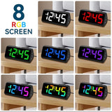 Netzu Loud Alarm Clock for Heavy Sleepers, Plug-in RGB Vibrating Alarm Clocks with Bed Shaker, 5 Dimmers, 2 Alarms and Snooze for Bedrooms Hearing Impaired Deaf Adults (Black)