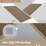 BEQHAUSE Kitchen Rugs and Mats 2PCS Non-Slip, 20"x32"+20"x48", Taupe
