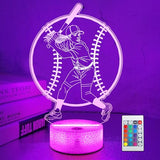 OkiyiD Softball Gifts for Girls, Light Up Softball Night Light 3D Illusion Lamp with 16 Colors Remote Control, Softball Accessories Stuff for Girls Women Best Friends Sister Birthday Xmas Gifts