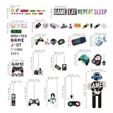 decalmile Gamer Wall Decals Gaming Controller Eat Sleep Game Joystick Wall Stickers Kids Bedroom Playroom Boys Room Wall Decor