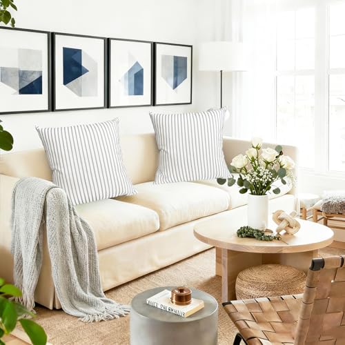 Decorative Throw Pillow Covers Set of 2 Light Gray pillow covers 18x18