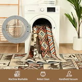 Rustic Cabin Area Rug 3x5 Entryway Rugs,Washable Lodge Bear Rug