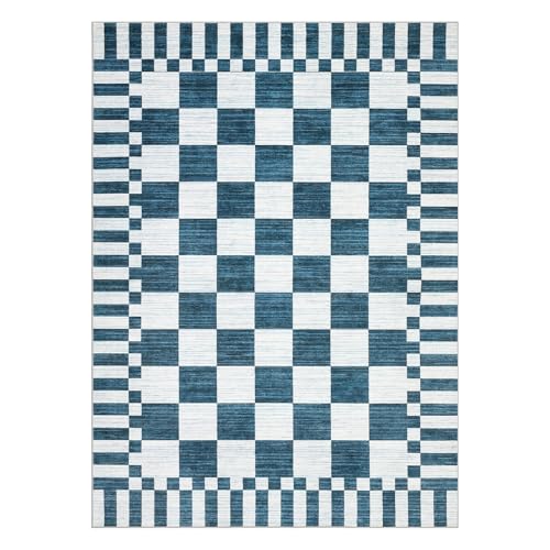 GarveeHome Checkered Rug 3x5 Area Rugs for Living Room Washable Nursey Rug