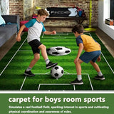 Kids Soccer Field Rug 2.6X4ft for Boys Bedroom,Green Football Field Carpet Non-Slip Playmat Fun Sports Area Rugs for Boys Children's Bedroom Playroom Living Room Nursery