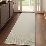 Hallway Runner Rug Woven Washable Long Kitchen Runner Beige 2x5 ft