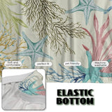 Starfish Armless Futon Cover Elastic Futon Couch Cover Replacement Removable Couch Slipcover Non-Slip Furniture Protector for Coastal Theme Living Room Hotel