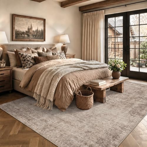 HelloTree 8x10 Vintage Washable Living Room Area Rug