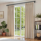 1 Inch Blackout Curtain Rods for Windows Patio, Adjustable Room Divider Curtain Rod Wall Mount & Ceiling Mount for Indoor & Outdoor, Black, 72" to 144"