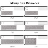 Hallway Runner Rug 2x6 ft,Washable Indoor Grey Carpet with Non Slip Rubber Backing,Low Pile Durable Kitchen Floor Mat for Laundry Entryway Door & High Traffic Areas