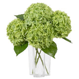 DuHouse 3Pcs Large Hydrangea Artificial Flowers,20 inch Latex Real Touch Hydrangeas Lifelike Hydrangea Flower for Home Wedding Bouquets Centerpieces Party Living Room Decoration(Green)