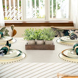 Dahey 3 Pack Mini Potted Artificial Eucalyptus Fake Plants with Wood Tray Centerpiece Table Decorations, Farmhouse Pulp Flower Pots Greenery Home Decor for Coffee Table Dining Room Office Kitchen