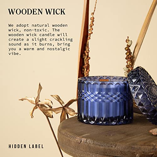 Hidden Label Oud Bloom Candle, 7.4oz Crackling Wood Wick, 55H Aromatherapy