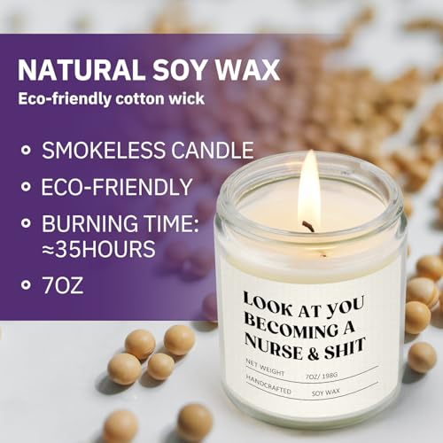 Craftique Nurse Gifts for Women Men- Funny Nurse Candle- Cool Appreciation/Graduation/Birthday/LPN RN Gifts for Nurses, Nursing Student Gift, Nursing School, Future/New Grad, Nurses Week/Day Gift