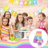 Rainbow Candles for Cakes, Number 4 Candle Rainbow Cake Topper for 4th Birthday Decorations Girl