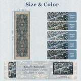 Farmhouse Entryway Rugs 2x6, Low Pile Kitchen Runners Washable Non Slip, Distressed Medallion Printed Carpet Runners for Hallway/Bathroom/Bedroom Bedside/Laundry Room, Deep Blue/Multi