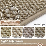 BEQHAUSE Kitchen Rugs and Mats 2PCS Non-Slip, 20"x32"+20"x48", Light Beige