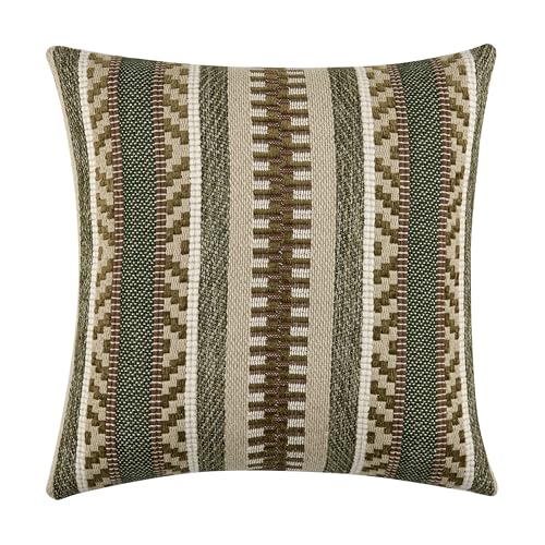 BLVD Eight Landino Decorative Throw Pillow with Insert (Cover + Insert Included) – 18"x 18" Down Alternative – USA Woven -Sofa & Bed Pillow for Living Room & Bedroom - CAL117 Compliant, Single Pack