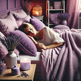 CHILLFLAME Lavender Candle, Scented Candles Gift Set for Stress Relief, 3 Lavender Candles for Women and Men, Birthday Candle Gifts for Women, Christmas Candles for Women (Purple, 7 oz)