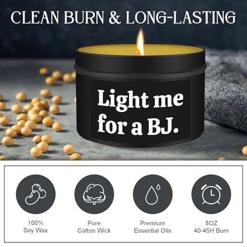 Gifts for Him Boyfriend Husband Funny Anniversary Wedding Birthday Gifts for Men Naughty Engagement Gift for Couples Husband Boyfriend Birthday Gift Ideas, Unique Romantic Lavender Candle for Men