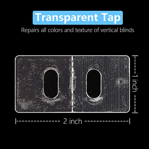 25 Sets Clear Vertical Blind Repair Tabs Replacement - Vertical Blinds tabs/Blind Fixers for Blinds Easy Fix for Damaged Slats & Parts | Restore Your Blinds Instantly!