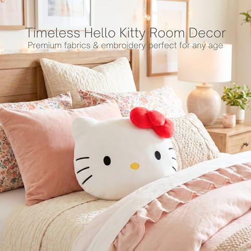 Hello Kitty Bedding Plush Cushion Pillow – Soft Plush Throw Pillow for Bedroom Decor & Gifts, 16 inch (100% Officially Licensed Product) by Franco Collectibles