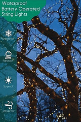Battery Operated Christmas Lights - 50 LED Mini Lights Battery Operated String Lights Indoor Outdoor String Lights with Timer 8 Modes Fairy Lights for Christmas Tree Wreath Party, Warm White