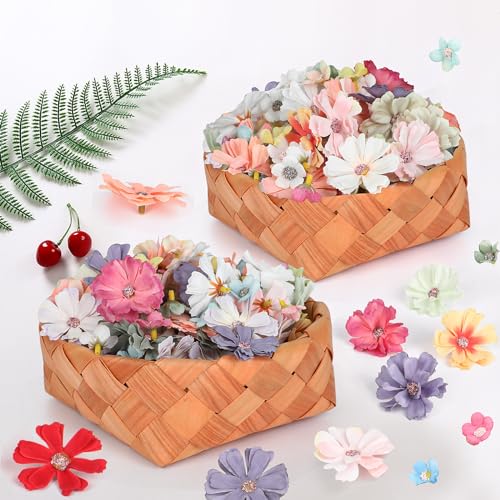 FOIMAS 150pcs Mini Faux Flower for Crafts,Artificial Flower Heads Daisy Peony Flower Decor for Craft Garland Wedding Home Decoration