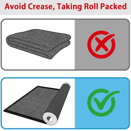 12ft Natural Jute Kitchen Rug Non Slip Washable, Rubber Backed Hallway Carpet Runner, Absorbent Laundry Room Runner Mat