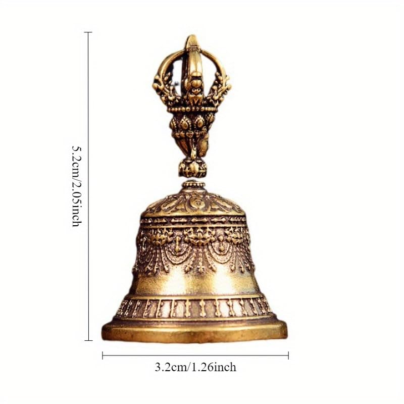 Brass Handicraft Die-Casting Drop Bell Key Car Button Wind Bell Tibetan Bronze Bell Creative Gift Home Decoration Accessories