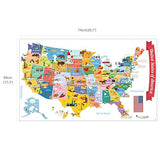 DECOWALL SG2-1906 USA Kids Wall Stickers Wall Decals Peel and Stick Removable Wall Stickers for Kids Nursery Bedroom Living Room décor