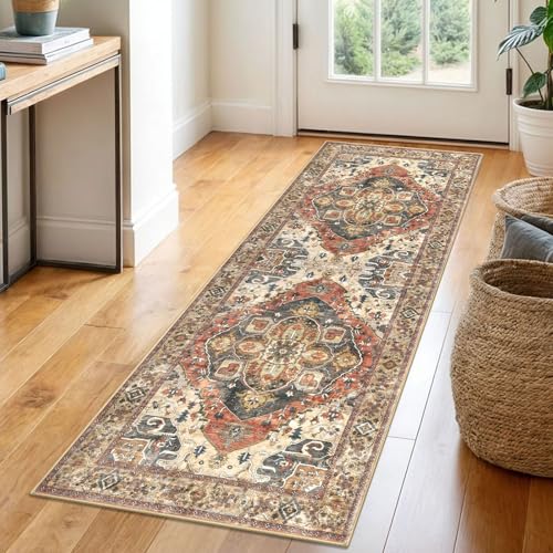 2x6 Washable Runner Rug, Non Slip Soft Area Rug for Hallway Kitchen