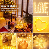 kolpop 12 Pack LED Fairy Lights Battery Operated with 3 Modes, Mini Twinkle String Lights Battery Powered Waterproof for Christmas Mason Jars Party