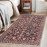 Vintage Washable Rugs for Entryway 4x6 Area Rug Non Slip Door Mat