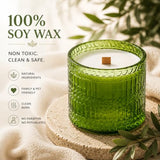 Hidden Label Citronella Candles Outdoor, 7.4oz Crackling Wood Wick