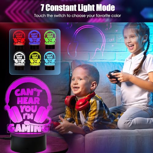 Fathers Day Dad Son Gifts for Teen Boys Girls Year Old Teenager Gifts Him Boyfriend Husband Birthday Gamer Gift Son Brother LED Light Up Acrylic Gaming Lamp Christmas Stocking Stuffers Easter Basket