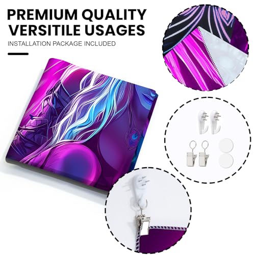 BVBOX Blacklight Tapestry,WingTapestry Glow In The Dark,UV Reactive Black Light Upright Posters Wall Hanging for Bedroom Dorm Living Room Backdrop Decor (wing8, 79L x 59W)