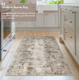 Modern Abstract 3x5 Area Rug, Machine Washable Non-Slip  Foldable Carpet