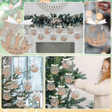 GuassLee 16pcs Nativity Christmas Ornaments - 3D Wooden Acrylic Cut File Nativity Scene Christmas Crafts Ornaments for Kids Tree Indoor Decorations