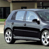 Compatible with VW Golf 5 MK5 Exterior Rear Side Window Louver Shutter Trim Carbon Fiber Look/Gloss Black Windshield(Glossy Black)