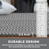 KOZYFLY 2x3 Washable Entryway Rug, Non Slip Woven Indoor Door Mat, Grey