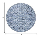 Washable 5ft Circle Round Rug, 5x5 Non-Slip Soft Circular Area Rugs