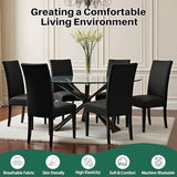 Dioxide High Stretch Chair Covers for Dining Chairs, Washable Dining Chair Covers Set of 6, Soft Dining Chairs Seat Covers, Parsons Chair Slipcover Protectors for Home Hotel Restaurant Banquet