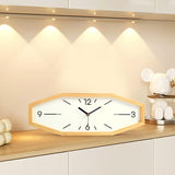 DaguyS Wooden Retro Wall Clocks, 18 Inches Square Clocks Rectangular Wall Clock Battery Operated Silent Non-Ticking, for Kitchen Living Room Office Home Desk Bedroom (Primary Color)