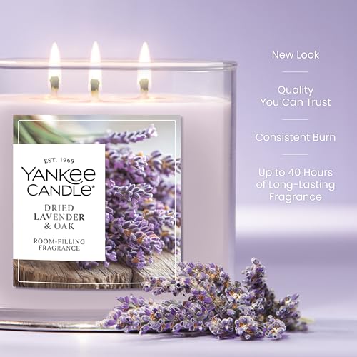 Yankee Candle Dried Lavender & Oak Scented Candle, 14.5oz 3-Wick
