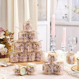 MTLEE 16 Pack Wooden Tealight Candle Holders Kit Guest Gifts for Wedding Baby Shower The First Communion Baptism Christening Housewarming Party Handmade Thank You Candle with Card Box Rope (Cute)
