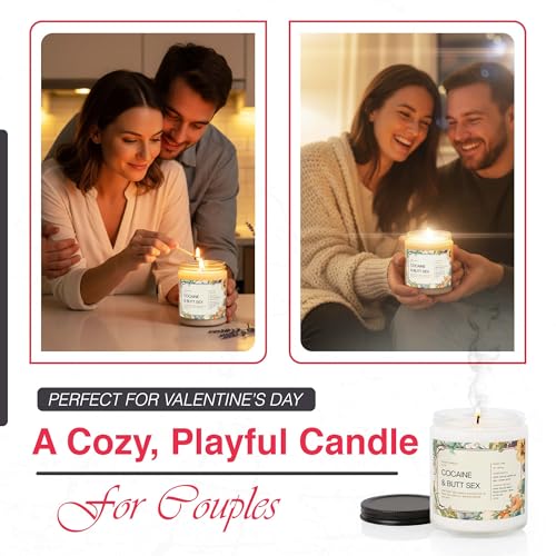 Funny Candle Gifts for Women, Men- Birthday Gift for Best Friends, Her, Him, Girlfriend, Sister, Plant Lover- Unique Christmas & Valentines Day Present - Lavender Candles (But Sex)